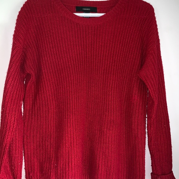 Red knit sweater - Picture 2 of 3